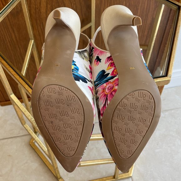 Ann Marino new flowered fabric slingback pumps 3 7/8" heel size 7M - Picture 5 of 5